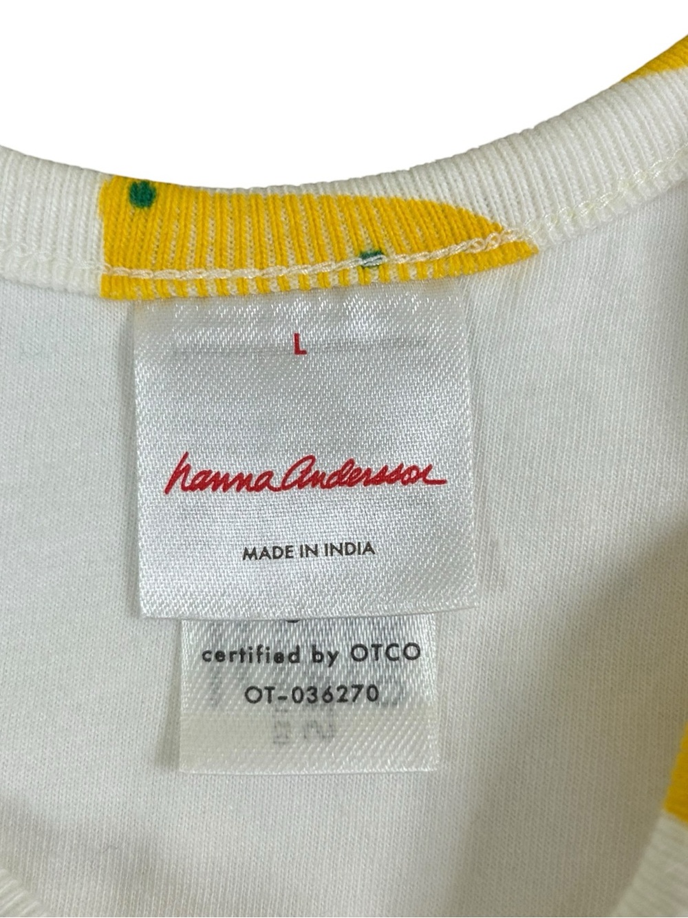 HANNA ANDERSSON Sleeveless Organic Cotton Lemon Print Sleep Sack Size L 18-24M - Picture 2 of 14